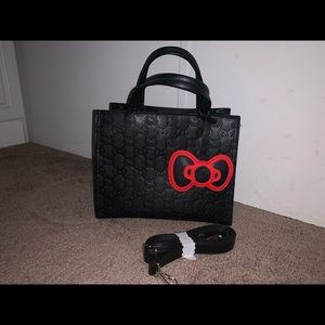 Black Hello Kitty Purse 11” x 9 x 5 1/2”